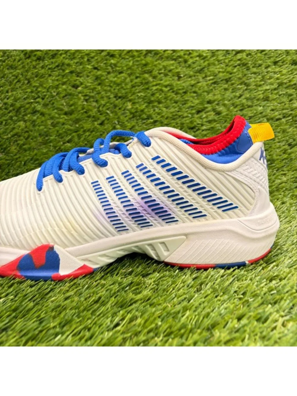 K-Swiss Hypercourt Supreme Mens Size 8 White Blue Athletic Tennis Shoes Sneakers